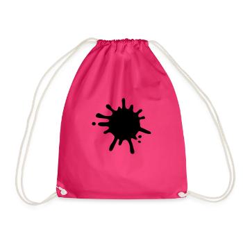 klecks_f1 - Drawstring Bag - fuchsia - Front