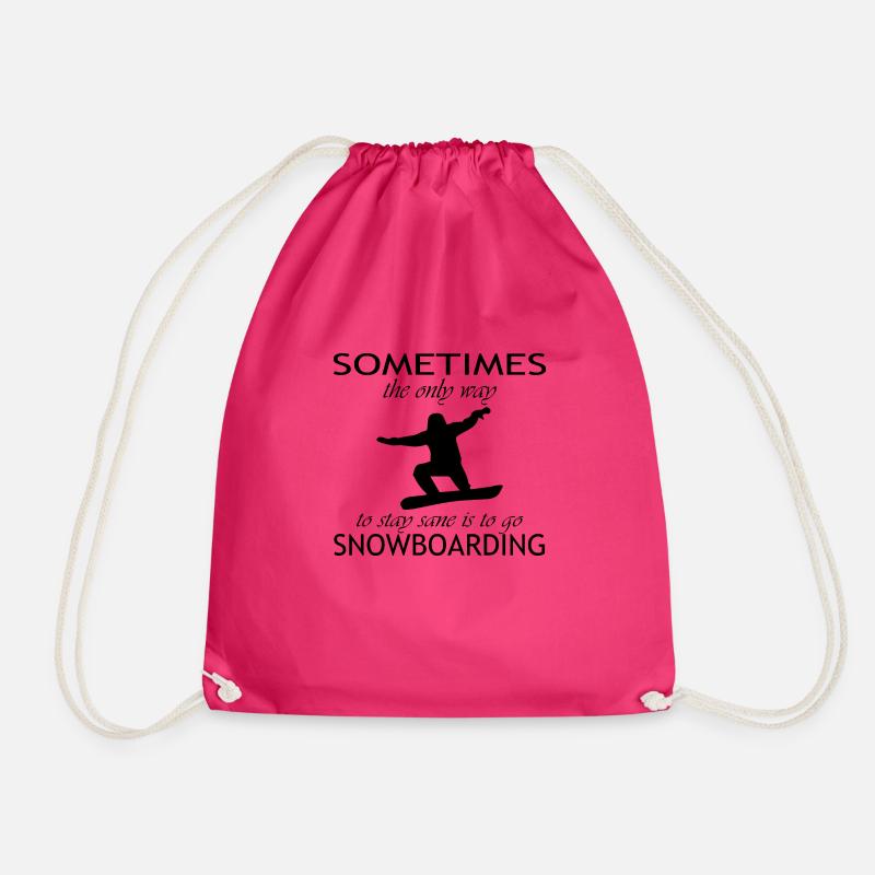 Snowboard Snowboarder - Turnbeutel - Fuchsia