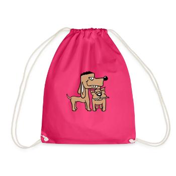 2 Nasty Dogs Team Two Friends Bro Crew - Sac de sport léger - fuchsia - Devant