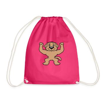 Chien Bodybuilder Muscles forts Gym Haltérophilie - Sac de sport léger - fuchsia - Devant