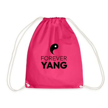 Forever Yang - Drawstring Bag - fuchsia - Front