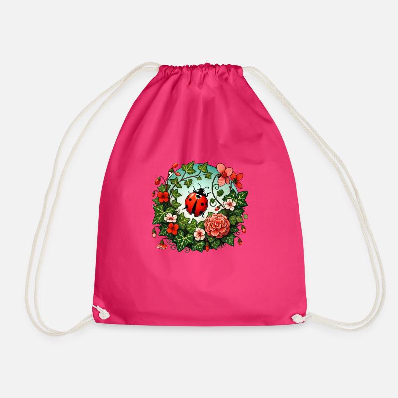 Marienkäfer - Turnbeutel - Fuchsia