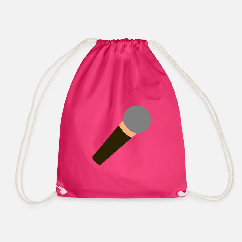 Microphone - Drawstring Bag - fuchsia