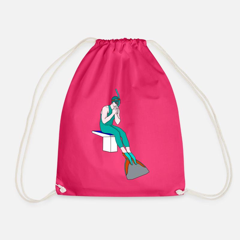 Fin swimming - Drawstring Bag - fuchsia