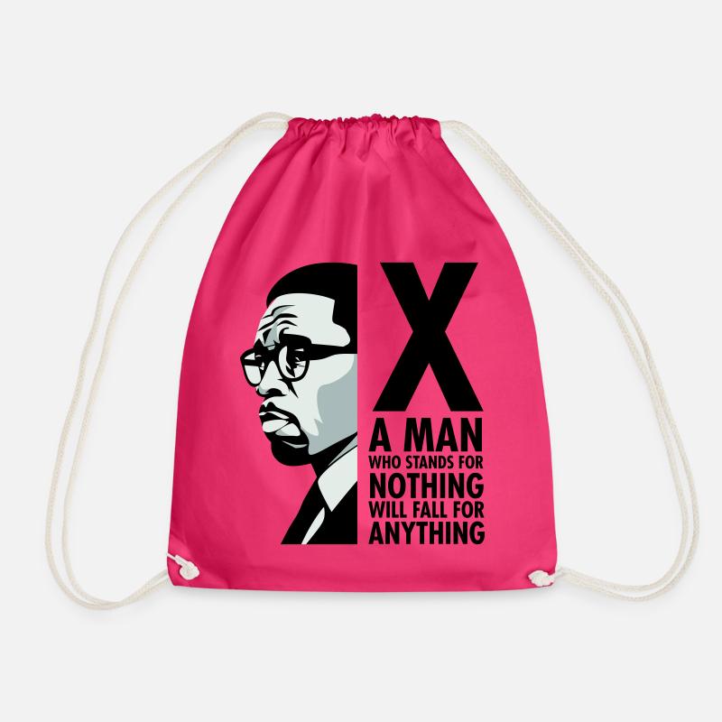 Malcolm X - Ein Mann, der für nichts steht, wird fallen - Turnbeutel - Fuchsia