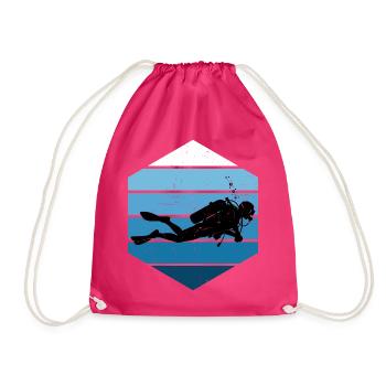 Concentration pure de plongée - Sac de sport léger - fuchsia - Devant
