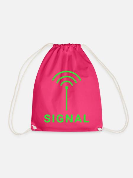 Signal Official Logo Visual – Textliches Abenteuer - Turnbeutel - Fuchsia