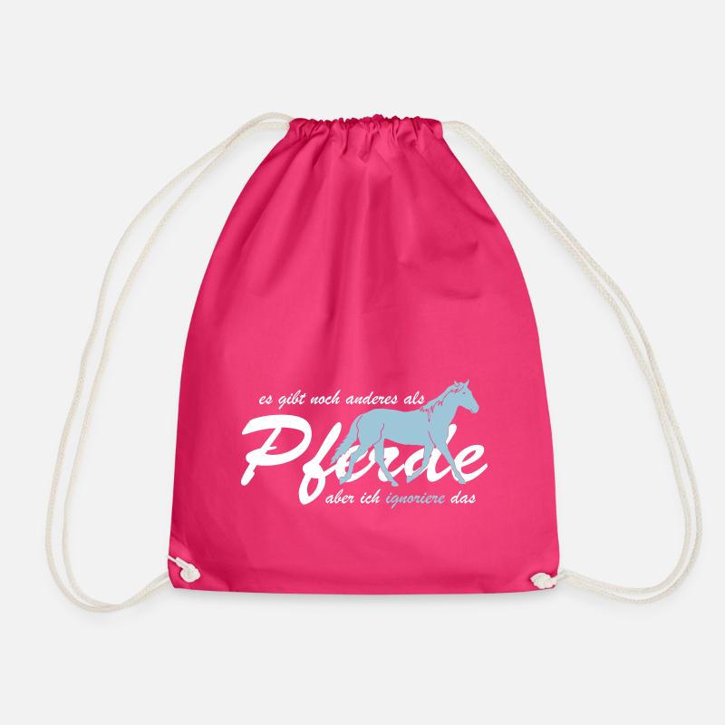 Es gibt noch anderes als Pferde? - Turnbeutel - Fuchsia