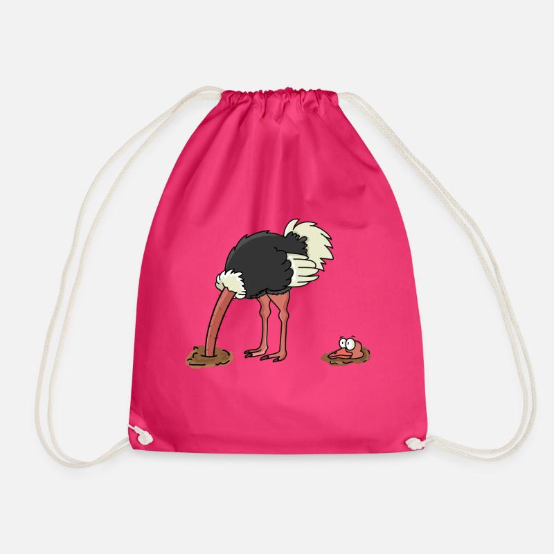 Vogelstrauß Vogel Strauß - Turnbeutel - Fuchsia