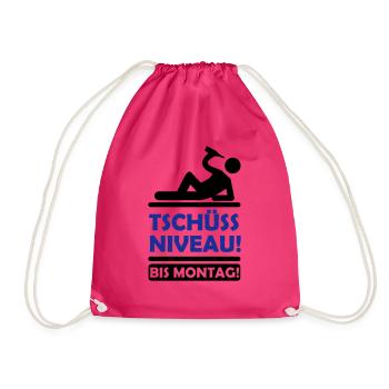 tschuess_niveau_2 - Turnbeutel - Fuchsia - Vorne