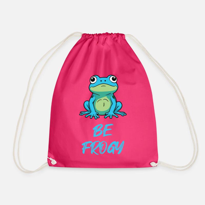 Frosch Blau - Turnbeutel - Fuchsia