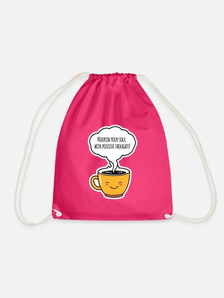 Nourish your soul with positive thoughts! - Turnbeutel - Fuchsia