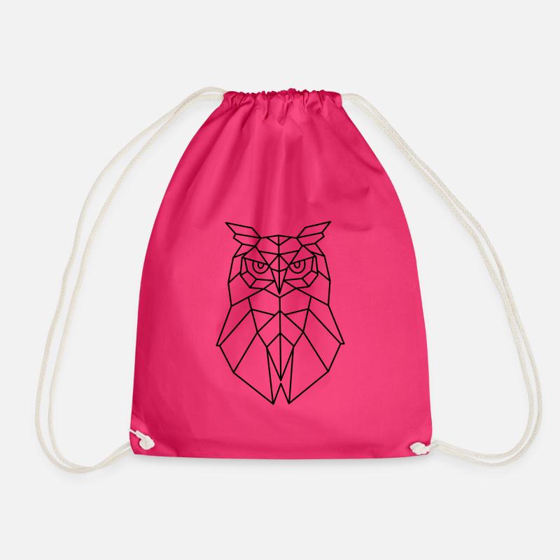 Eule Vogel Wald Geschenk Idee Tier Natur Geometrie - Turnbeutel - Fuchsia