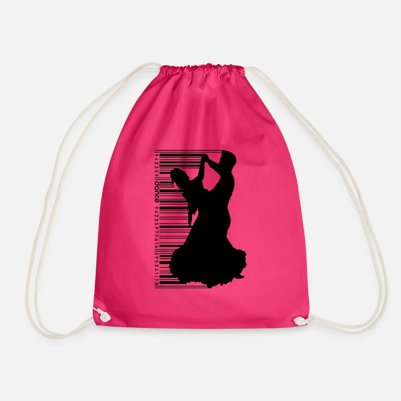 Tanzpaar im QR Code Style - Turnbeutel - Fuchsia
