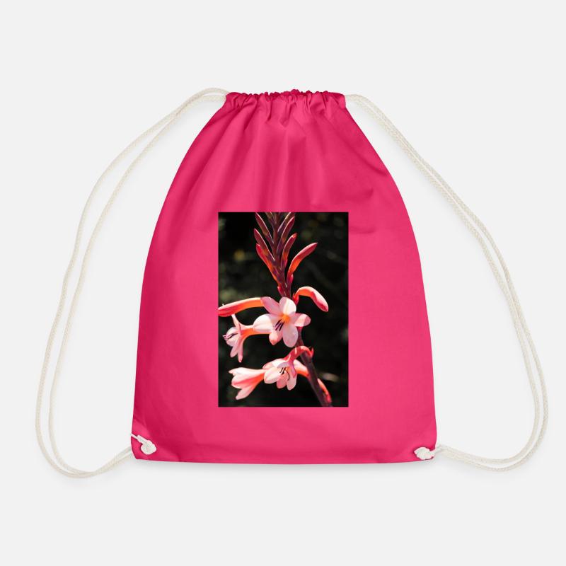 Flower - Drawstring Bag - fuchsia