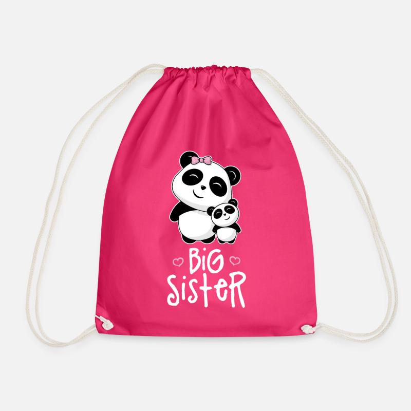 Big sister - Drawstring Bag - fuchsia