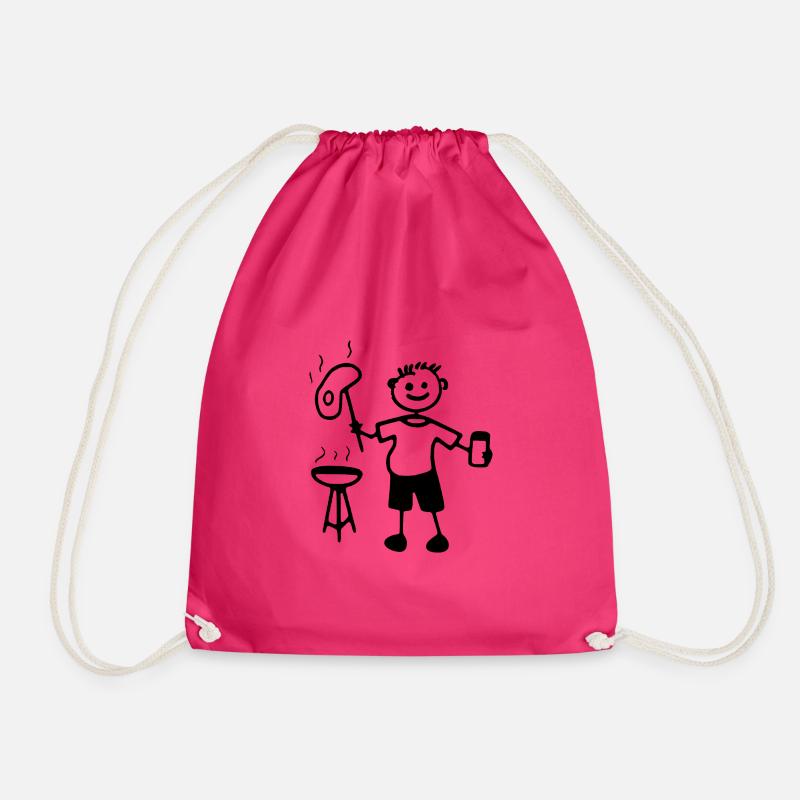 Grilli - Freude am Grillen, BBQ am Rost unframed - Turnbeutel - Fuchsia