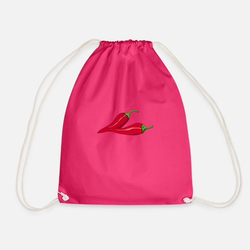 Chillischoten Chilli - Turnbeutel - Fuchsia