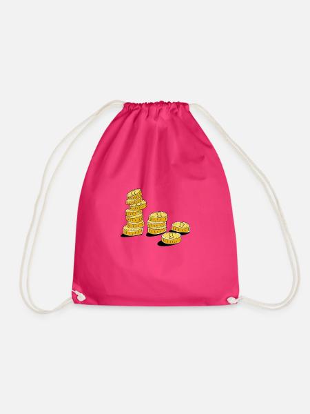 Geld Münzen - Turnbeutel - Fuchsia