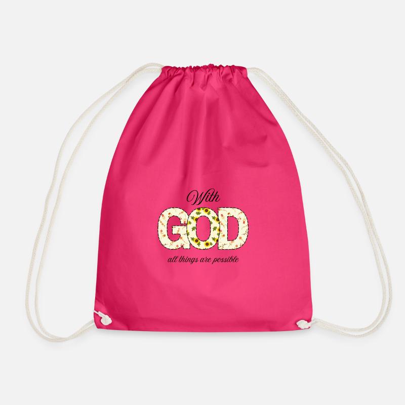 GOD - Drawstring Bag - fuchsia