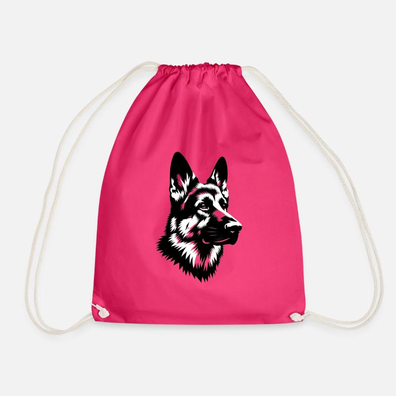 Deutscher Schäferhund - Turnbeutel - Fuchsia