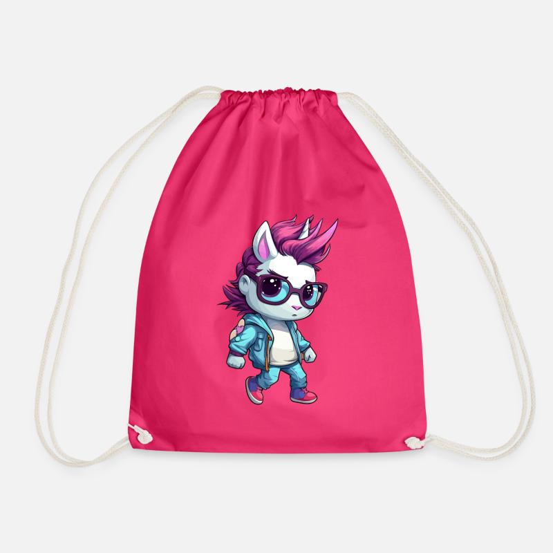 Einhorn - Punk oder Nerd? - Turnbeutel - Fuchsia