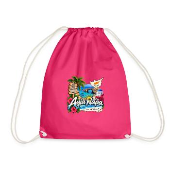 Ayia Napa – Sonne, Strand & Zypern - Turnbeutel - Fuchsia - Vorne