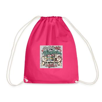 Ich wohne hier fast - Turnbeutel - Fuchsia - Vorne