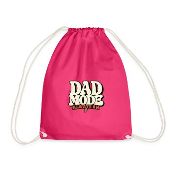 Dad Mode Always On – Retro Papa Design für Väter - Turnbeutel - Fuchsia - Vorne