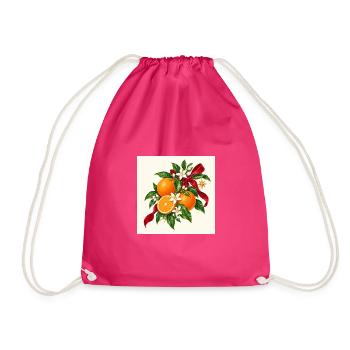 Weihnachtsorangen blühen und Band - Turnbeutel - Fuchsia - Vorne