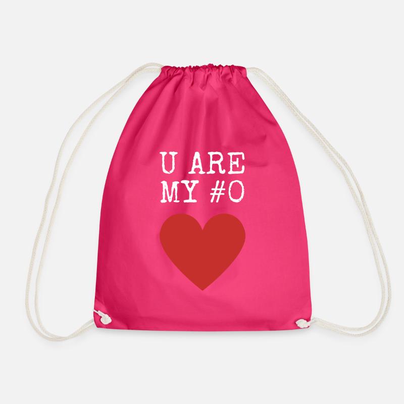 U ARE MY #0 - Drawstring Bag - fuchsia