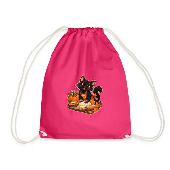 Kürbiskatzenbäcker - Turnbeutel - Fuchsia - Vorne