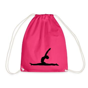 Yoga - Anjaneyasana - Drawstring Bag - fuchsia - Front