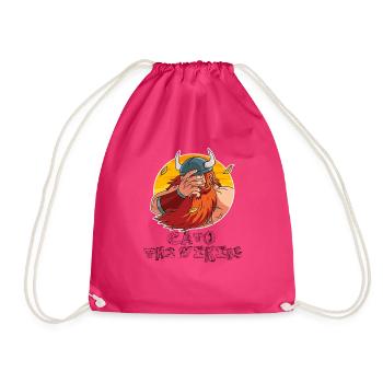 FacePalm Viking - Drawstring Bag - fuchsia - Front