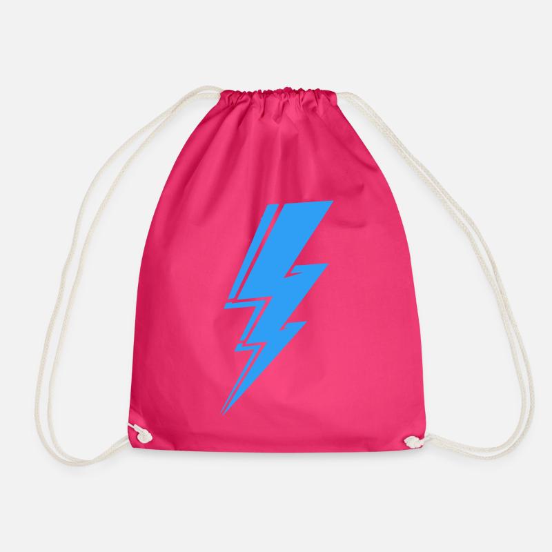 Lightning in Modern Blue - Drawstring Bag - fuchsia