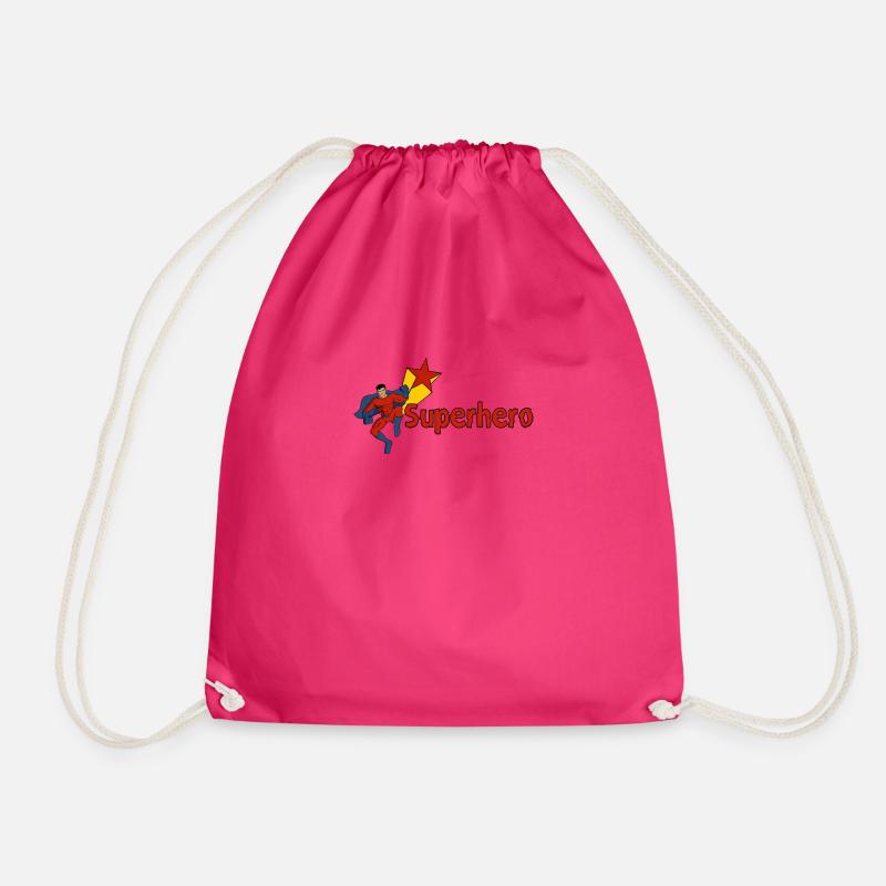 superhero - Drawstring Bag - fuchsia