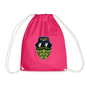 Hopfenheld im Biergarten - BucketHat - Turnbeutel - Fuchsia - Vorne