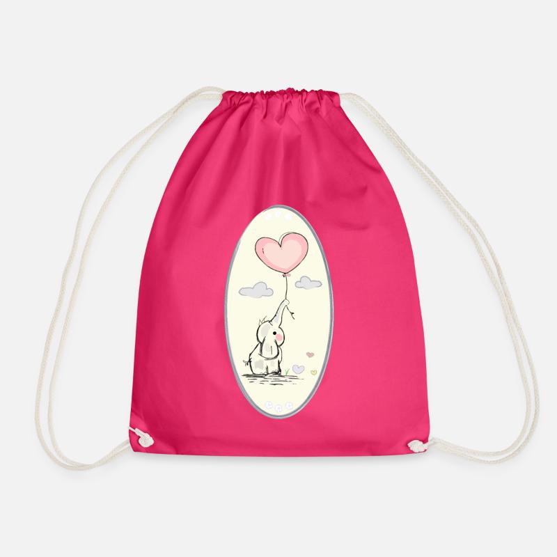 Éléphant mignon - Sac de sport léger - fuchsia