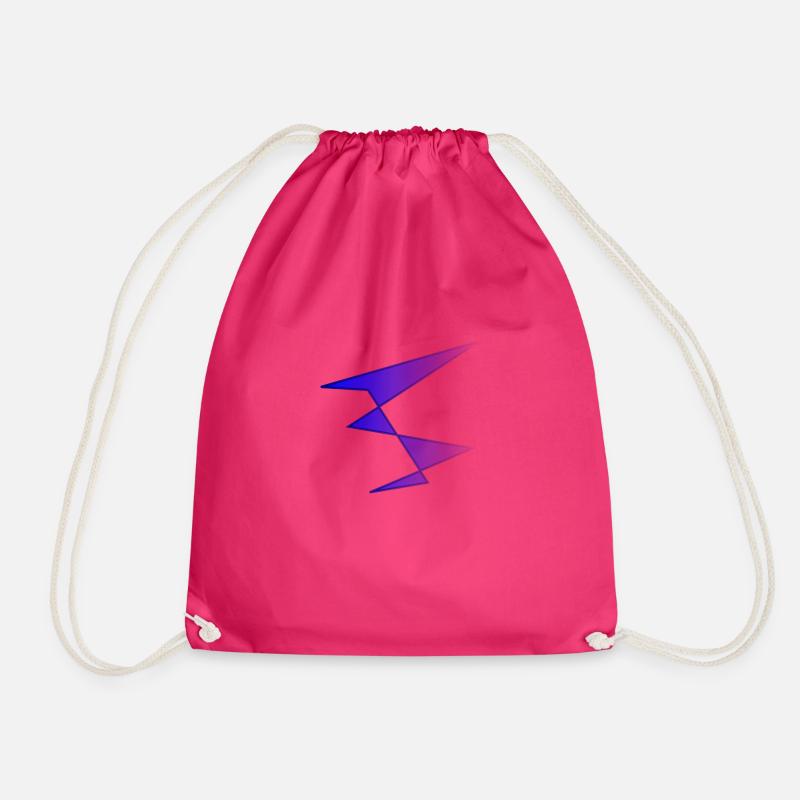 Blue art - Drawstring Bag - fuchsia