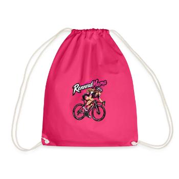 Rennrad Mama Pinkpower Frauen - Turnbeutel - Fuchsia - Vorne