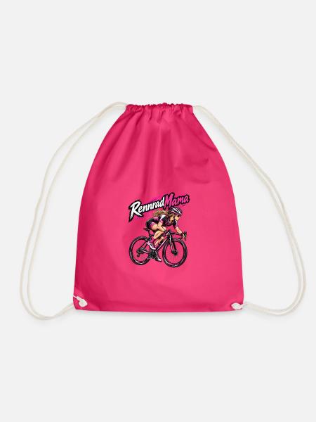 Rennrad Mama Pinkpower Frauen - Turnbeutel - Fuchsia