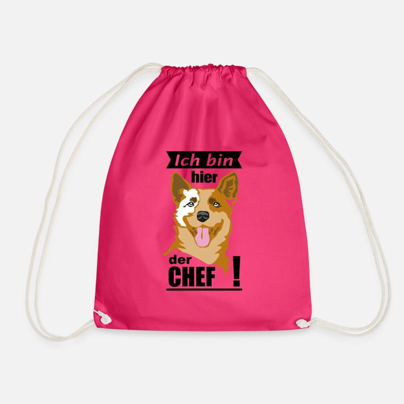 Ich bin Chef Cattle2 - Turnbeutel - Fuchsia