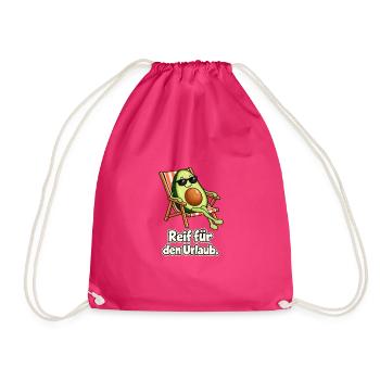 Avocado im Urlaub - Turnbeutel - Fuchsia - Vorne