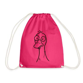 Dumme Gans - Turnbeutel - Fuchsia - Vorne