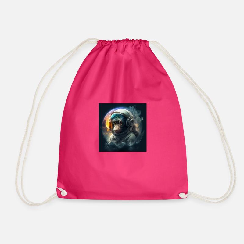 Monkey Astronaut #03 - Turnbeutel - Fuchsia