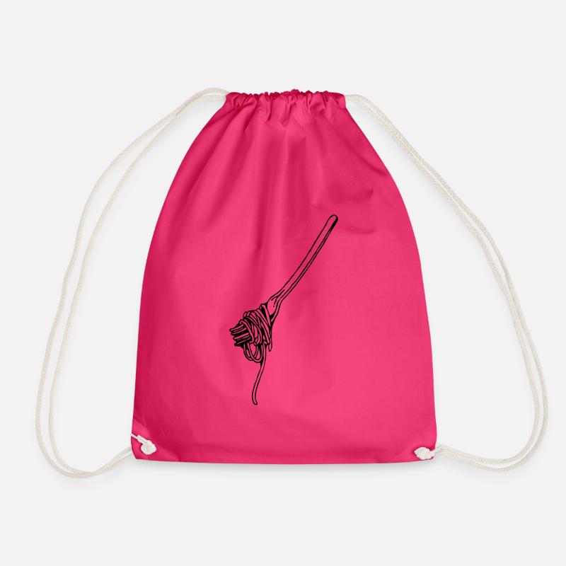 fork - Drawstring Bag - fuchsia