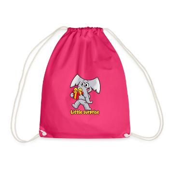 Kleine Überraschung Charlie, der Elefant - Turnbeutel - Fuchsia - Vorne