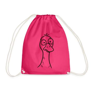 Dumme Gans - Turnbeutel - Fuchsia - Vorne