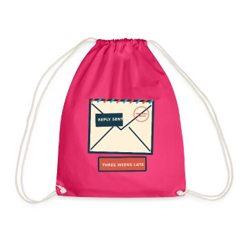 Brieffreund — Antwort drei Wochen zu spät gesendet - Turnbeutel - Fuchsia - Vorne