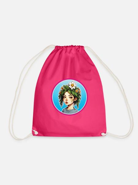 Flower Gril Posse - Turnbeutel - Fuchsia
